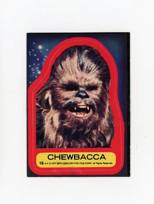 Chewbacca 1977 Topps Star Wars Sticker #16 EX-MT - Image 1 of 2