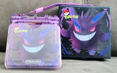 Nintendo Game Boy Advance SP X Gengar Pokemon Boxed Charger Retro Console GBA SP - Image 1 of 4