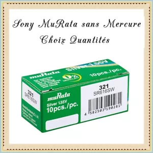 Piles bouton 321 Sony muRata SR616SW 1.55V sans Mercure Réf: 4932110 - Bild 1 von 1