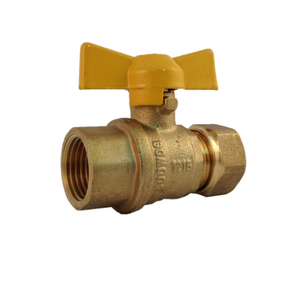 1/2" FNPT x 1216 pipe BUTTERFLY BALL VALVE for gasFlex gas piping (1 UNIT)