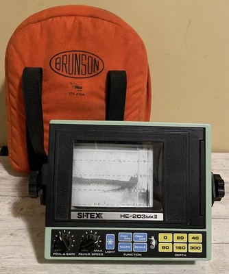 Vintage Sitex HE-203MKII Fish Finder Main Head Unit Only With Carry Bag - Image 1 of 4