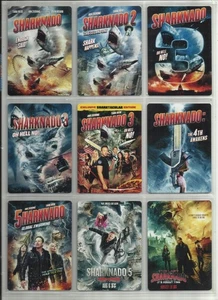 Sharknado (RRParks) 2018 juego completo de 9 tarjetas "Metal Box Topper" cada una #97/150 - Imagen 1 de 2