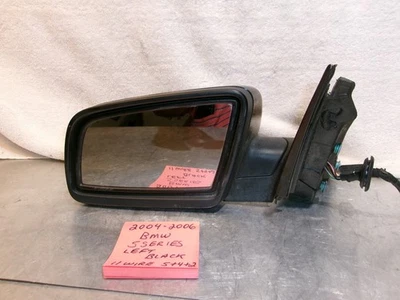 04 05 06 BMW 5Series E60 525i 530i 535i 545i Left Door Mirror OEM Black 11  Wire - Image 1 of 4