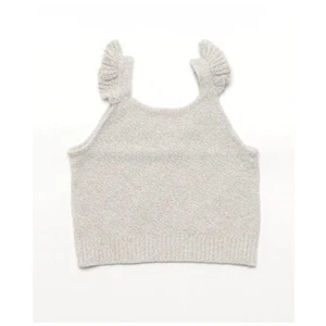 Rylee and Cru Girls Sleeveless Knit Cropped Tank Top Casual Gray SZ 6 to 7years - Picture 1 of 9
