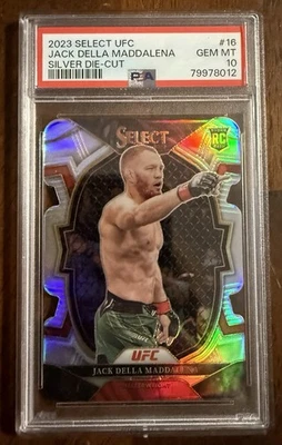 2023 Panini Select UFC Concourse Jack Della Maddalena (RC) Silver Die Cut PSA 10 - Image 1 of 2