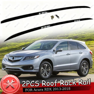 2 piezas apto para rieles de techo Acura RDX 2013-2018 barras de rieles laterales de aluminio Foto 1 de 4