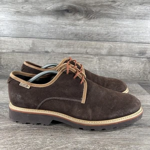 Pikolinos Shoes Mens Size 10.5 Brown Suede Derby Oxford Lace Up Lug Sole Casual - Picture 1 of 13