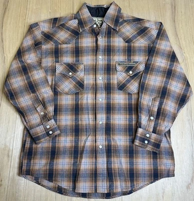 CAMISA DE FRANELA A CUADROS A PRESIÓN JESSE JAMES WEST COAST CHOPPERS PARA HOMBRE M PERLA DESGASTADA Foto 1 de 4