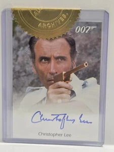 James Bond Archives 2017 Final Ed. Autograph Auto Christopher Lee as Scaramanga - Picture 1 of 4