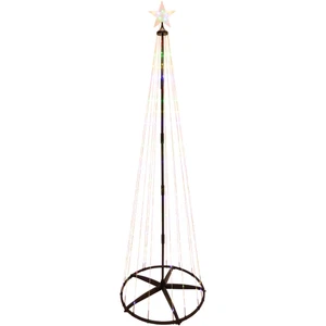 Christmas Tree LED 230 cm(7.5ft) 370 Dual Color Lights Timer Indoor - Foto 1 di 3