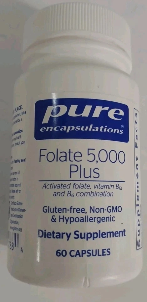Pure Encapsulations Folato 5000 mcg 60 unidades Exp 10/26 Foto 1 de 1