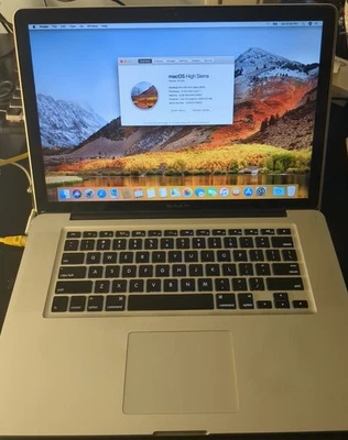 MacBook Pro 15" Early 2011 A1286 2GHz i7 8GB RAM 320G HD DVD High Sierra 10.13.6 - Image 1 of 4