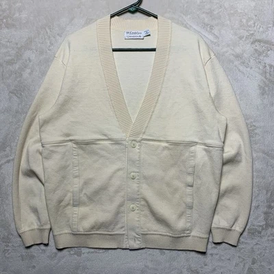 Vintage St. Croix Knits 100% Zephyr Wool Cardigan Men's XL Cream Made In USA - Image 1 of 4