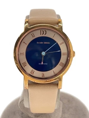 DANISH DESIGN Quartz Analog Navy Beige Minimalist Scandinavian Watch JAPAN - Image 1 of 4
