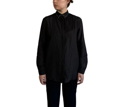 Camisa para mujer Diesel vintage manga larga algodón/cuello seda aplicación talla M Foto 1 de 4