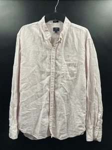 J.Crew Shirt Mens Xl Light Pink 100% Linen Slim Fit Long Sleeve Button Up - Picture 1 of 6