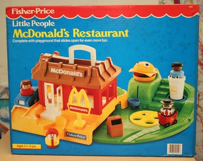 VINTAGE Fisher Price Little People McDonald's Restaurant Toy Playset #2552 *NEW - Image 1 of 4