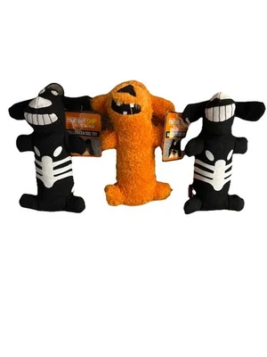 Multipet Skeleton 3 piezas Negro y Naranja Perro Halloween BOO! Juguete de nailon Squeak para perros Foto 1 de 3