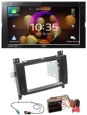 JVC DAB MP3 2DIN Bluetooth USB Autoradio für Mercedes Viano Vito 06-14 schwarz - Bild 1 von 4