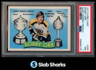1971 O-PEE-CHEE #245 BOBBY ORR HART/NORRIS TROPHY PSA 7 — 第 1/4 张图片