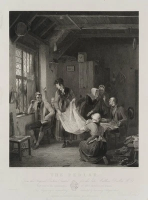 STEWART (*1779) nach WILKIE (*1785), Der Straßenhändler,  1834, KSt. Romantik - Bild 1 von 4