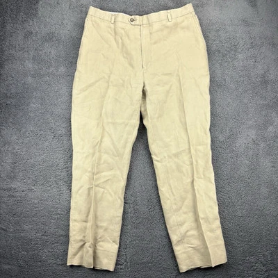 Daniel Cremieux Pants Men 36x30 (34x28) Signature Linen Riviera Pleated Chino - Image 1 of 4