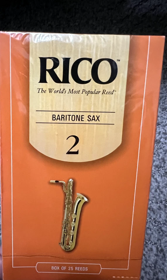 Cañas de saxo barítono Rico - Fuerza 2 - Caja de 25 - EXCELENTE PRECIO Y ENVÍO GRATUITO Foto 1 de 1