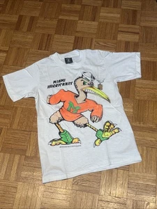1989 Miami Hurricanes Paradise Beach Sportswear Print T-Shirt - SM - EXC - Bild 1 von 10