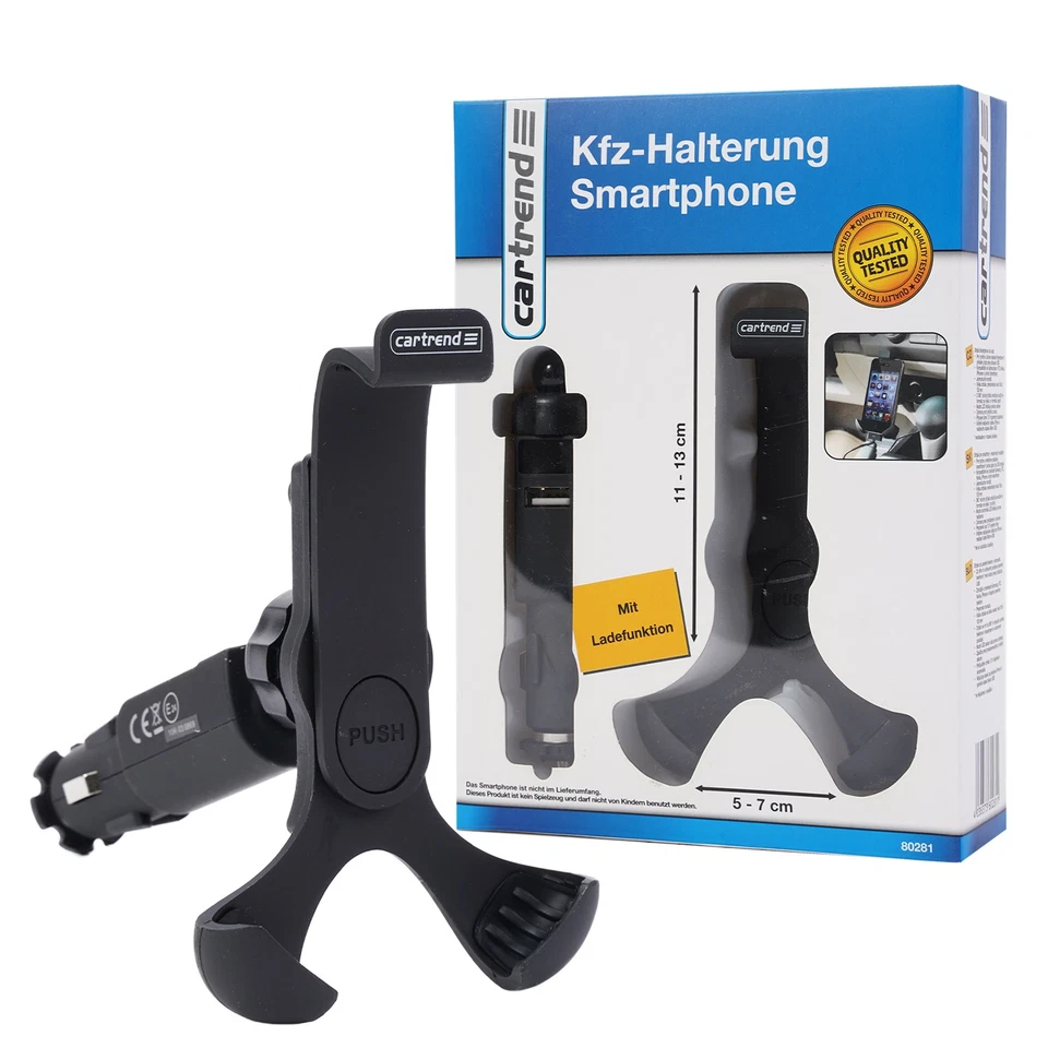 Cartrend Auto Supporto per Telefono Smartphone con Funzione di Carica 80281