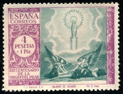 EDIFIL  nº 901**- VIRGEN  DEL PILAR - CON GOMA Y SIN CHARNELA-MNH - Imagen 1 de 2