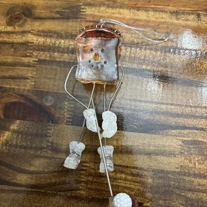 Acrylic Ice Cube Golfer Snowman Christmas Ornament - Picture 1 of 10