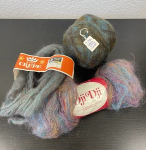VTG Dji Dji Berroco Irish Brushed Yarn Wool & Viscose Purple/Orange/Blue 8441 - Picture 1 of 8