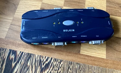 BELKIN F1DJ104P 4-Port KVM Switch no cables and no psu - Bild 1 von 4