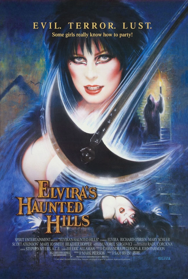 ELVIRAS HAUNTED HILLS Movie POSTER Rare Sexy XXX Vampires