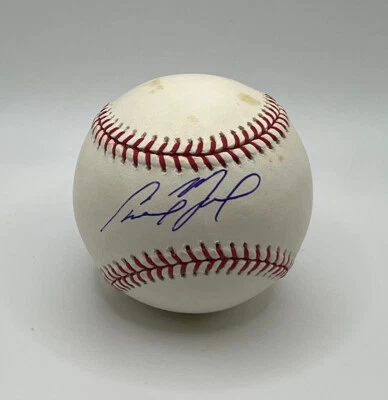 Cameron Maybin Signed Rawlings Baseball OMLB MLB Hologram COA - Image 1 of 2