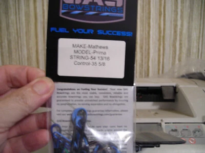 Gas Bowstrings Mathews PRIMA Bowstring And Cable Set W/ Speed Nocks Black & BLUE - Image 1 of 2