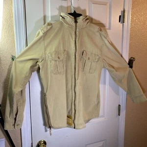 RARE LRG Roots And Equipment Mens M Corduroy Hooded Jacket Full Zip Pocket Adult - Picture 1 of 17
