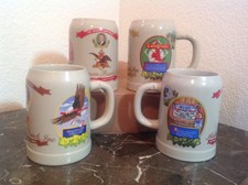 Anheuser Busch Budweiser Stein Limited Edition, Lot Of 4, President Series