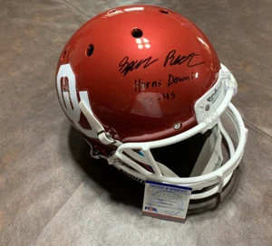 SPENCER RATTLER SIGNED OKLAHOMA SOONERS OU FULL SIZE REP HELMET AUTO PSA COA - Picture 1 of 3