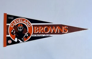 Vintage Cleveland Browns 30” NFL Pennant Signed Dante Lavelli “Glue Fingers” - Picture 1 of 6
