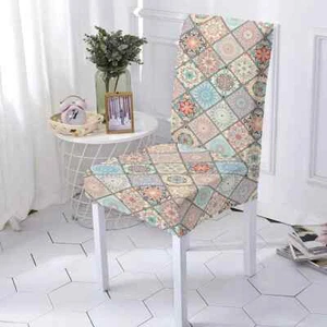 1/2/4/6 Pcs Chair Covers Dining Room Elastic Mandala Slipcover For Living Room - Picture 1 of 39