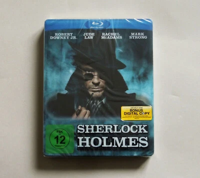 SHERLOCK HOLMES - GERMANY BLU-RAY STEELBOOK IN A HARD PLASTIC SLIPCASE * NEW - Image 1 of 4