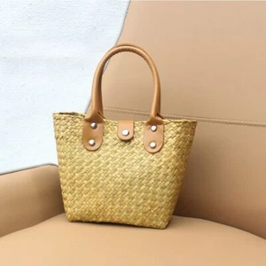 Versatile Straw Bag Rattan Handbag New Women's Handbags for Beach Vacation - Picture 1 of 12