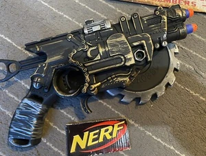 Nerf Zombie Crosscut Blaster  Saw Gun Works Prop Steam Cyber punk Halloween AAA - Picture 1 of 2