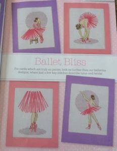 Cross Stitch Chart Only - Beautiful Set Of Cards Ballerinas With Thread Tutus - Picture 1 of 1