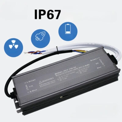 AC 110V/220V TO DC 12V/24V Waterproof IP67 LED Driver 10W 400W 150W Power Supply - Image 1 of 4