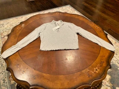 Top de manga larga con cremallera cuello falso Alana de algodón 9353699996170 Foto 1 de 4