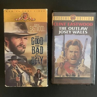 2- Clint Eastwood: The Good The Bad & the Ugly - The Outlaw Josey Wales VHS Tape - Image 1 of 4