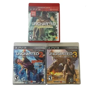 Uncharted 1, 2 & 3  (Sony PlayStation 3) PS3 Trilogy 3 Games - Picture 1 of 6