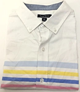 Club Room Men's Classic Button Down Shirt Cotton, White Combo, Size XL - Picture 1 of 1